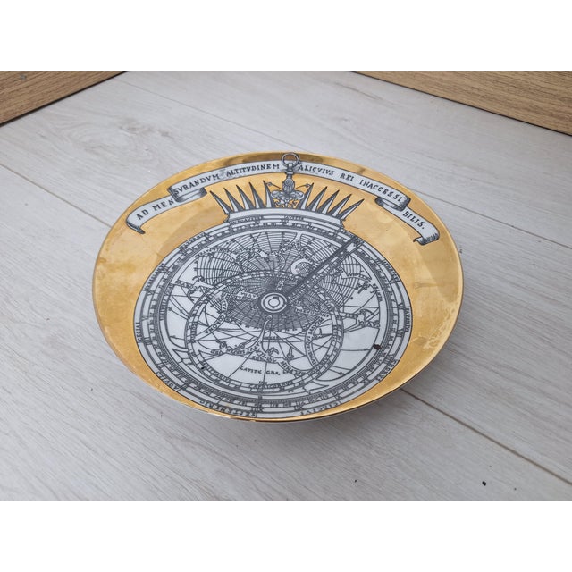 Astrolabio Series Plate in Silk-Screened White Porcelain by Piero Fornasetti, 1960s For Sale - Image 11 of 18