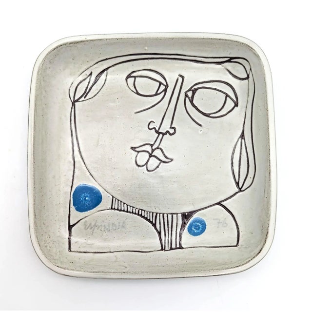 1970s Susana Espinosa Glazed Pottery Plate For Sale - Image 9 of 12