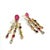 Bochic "Orient" Vintage Ruby & Multi gem Chandelier Earrings Set 18K Gold&Silver, A Pair For Sale - Image 12 of 18