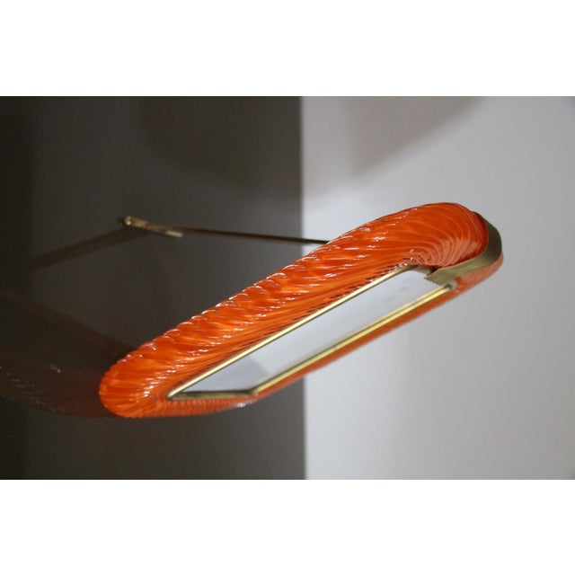 Orange Twisted Murano Glass and Brass Photo Frame, 2000s For Sale - Image 9 of 15