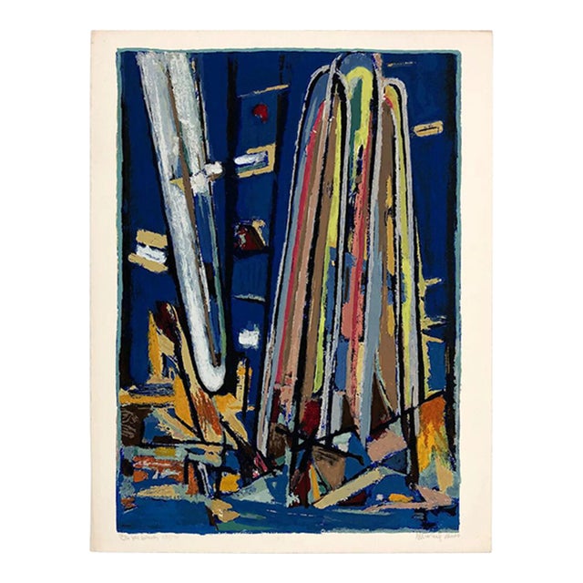 Marcel Janco Cri Des Sirenes (From Ten Painters on War and Peace), Hand Signed Lithograph, 1978 For Sale