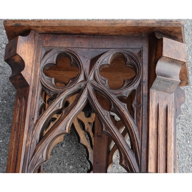 Antique Oak Gothic Pedestal, 1890s For Sale - Image 4 of 18