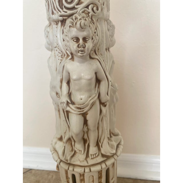 Mid-Century Italian Baroque Ardalt Frutta Antico Signed Ceramic Plant Stand For Sale In West Palm - Image 6 of 13