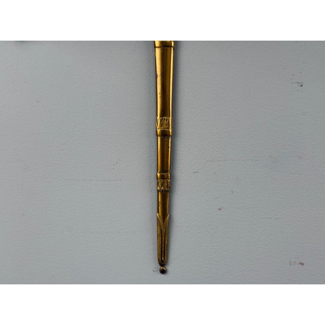 Maison Jansen, Feather Form Wall Sconces, Crystal, Bronze, France, 1940s For Sale - Image 13 of 15