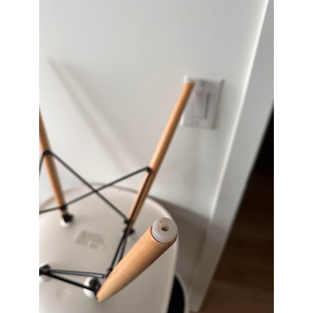 Vitra Eames Upholstered Molded Plastic Side Chair For Sale - Image 11 of 13