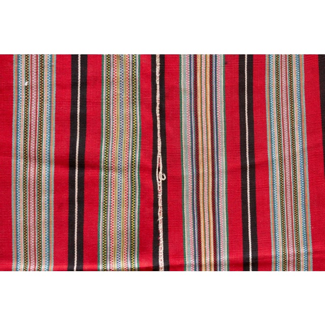 Vintage Stripe & Embroidered Huipil For Sale In Los Angeles - Image 6 of 9