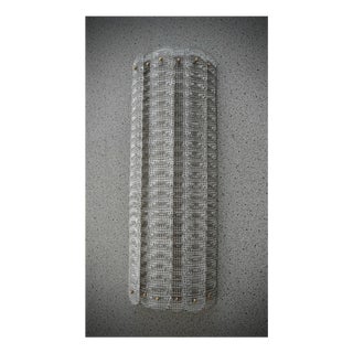 Murano Semi Circle Transparent White Art Glass Wall Light and Sconces, 2000 For Sale