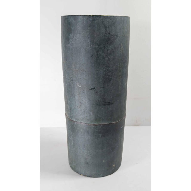 Early 20th Century 19th or 20th Century Blue Green Painted Object, Grain Measure For Sale - Image 5 of 14