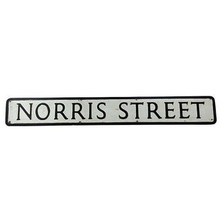English Metal Street Sign For Sale