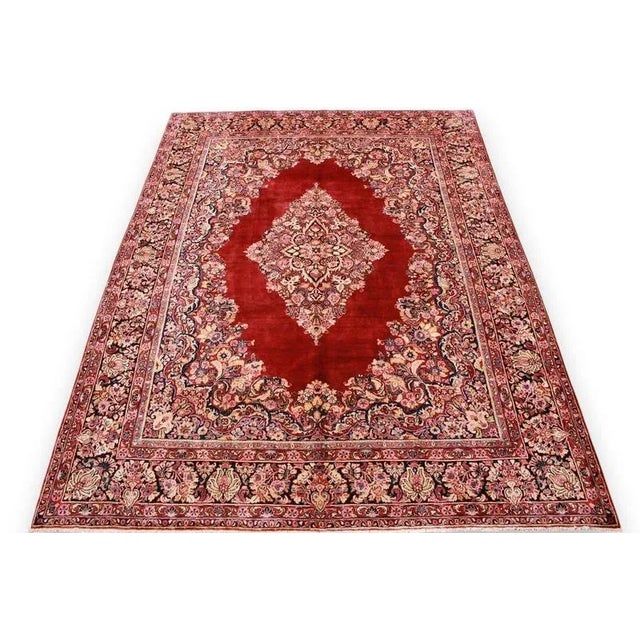 Antique Middle Eastern Hand-Knotted Sarough Rug For Sale - Image 3 of 10