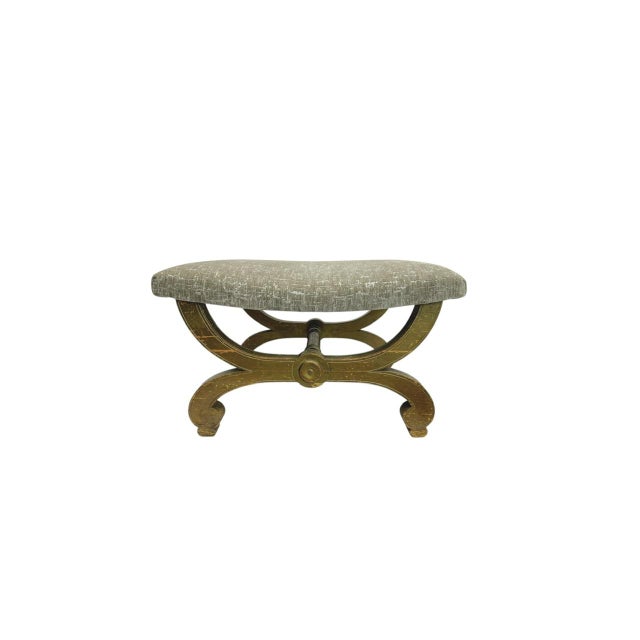 Vintage Neoclassical French X-Frame Curule Stool, 1940s For Sale - Image 11 of 11