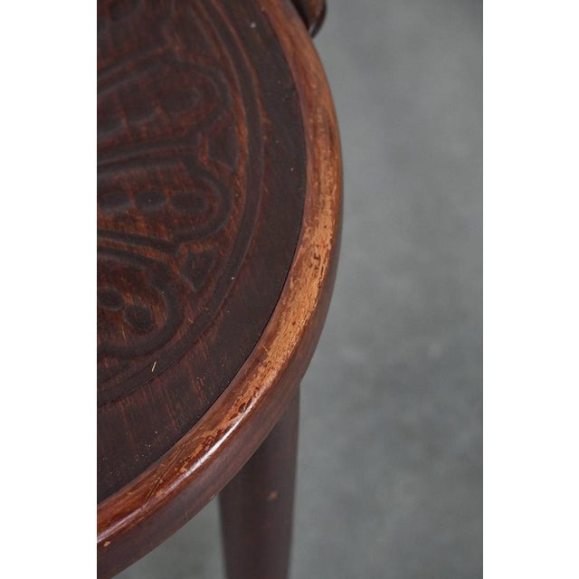 Vintage Wooden Cosmos Bistro Chair with Carvings For Sale - Image 10 of 13