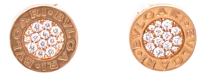 Bvlgari Bvlgari Classic 18ct Rose Gold Earrings 0.18ct 4g, A Pair