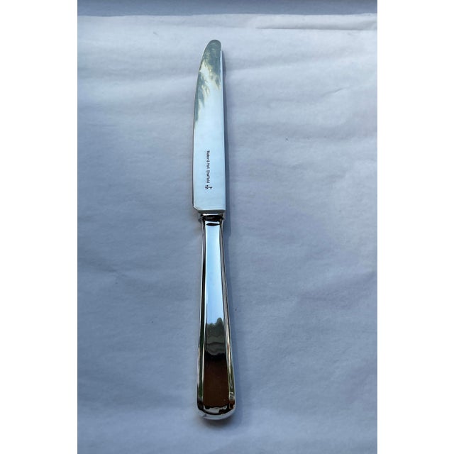 1960s A Cased Set of 12 Silver Dinner Knife, Leighton by Walker & Hall For Sale - Image 13 of 17