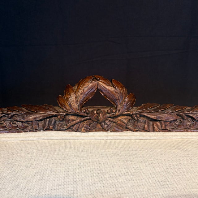 Wood 19th Century French Louis XVI Walnut Sofa or Canapé With Museum Quality For Sale - Image 7 of 11