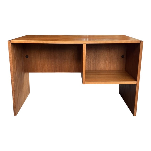 1970s -Century Danish Modern Teak Writing Desk With Open Shelf For Sale - Image 9 of 15
