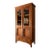 Antique 20th Century American Oak Kitchen Cupboard & Glass Display Hutch For Sale