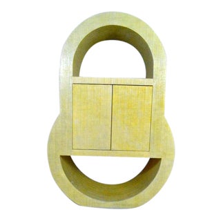 Postmodern Pat Lippy Ovoid Rounded Bar or Tv Cabinet For Sale