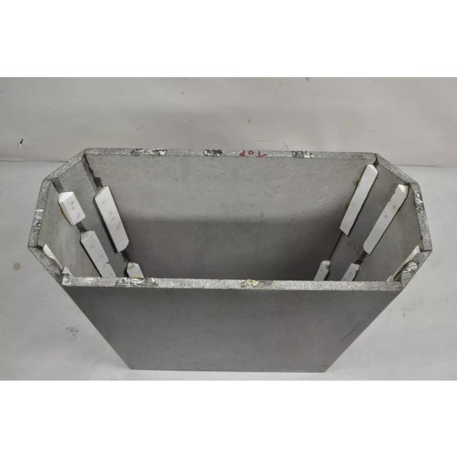 Vintage Modern Black Granite Rectangular Dining Table With Narrow Pedestal Base For Sale - Image 9 of 11