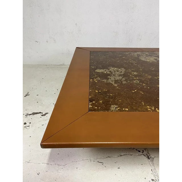 Large Leather Living Room Table, 1960s For Sale - Image 3 of 9