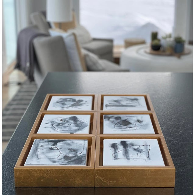 Abstract "Abstract I" Contemporary Abstract Expressionist Mixed-Media Painting, Framed For Sale - Image 3 of 4