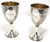 Silver 1850s American Coin Silver 'Edward and Mary' Wedding Set Goblets - a Pair For Sale - Image 8 of 13