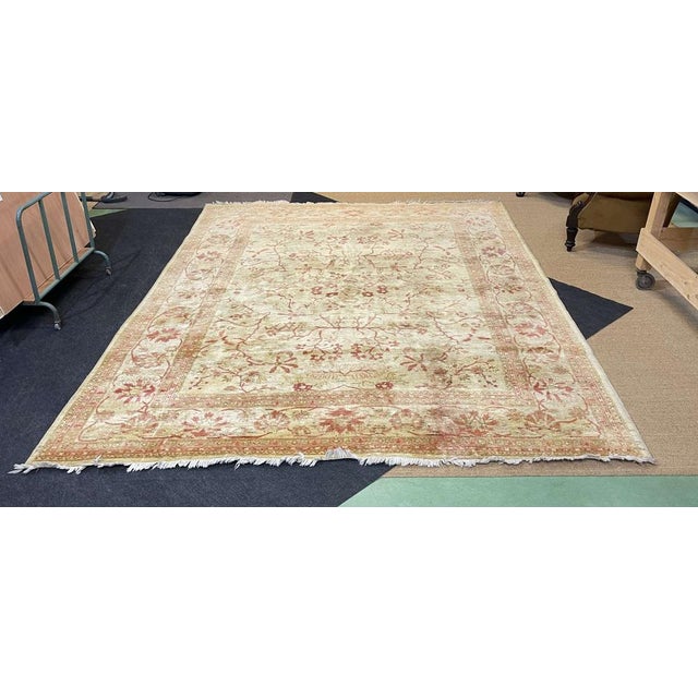 Beige Middle Eastern Handmade Wool Rug For Sale - Image 8 of 14