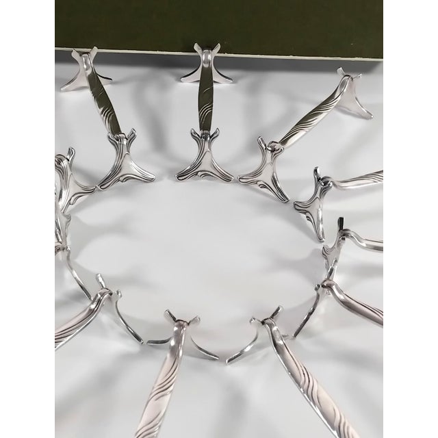 1950s 12 Christofle Knive Rest Set Gramont Model. Vintage For Sale - Image 5 of 7