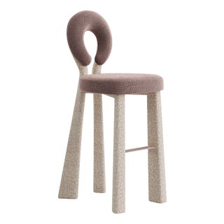 Mary Bar Chair with Upholstered Legs by Ottiu For Sale