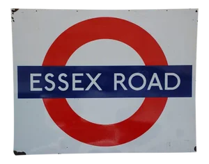 Mid Century Original Enameled London Underground Subway Sign