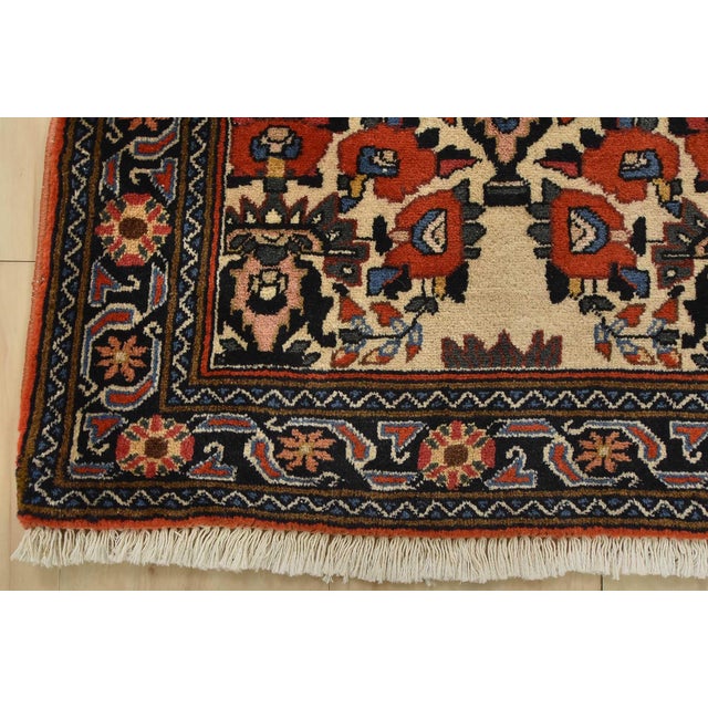 Shahre Babak Rug 3’2” X 4′ Ivory Wool Vintage Traditional Hand-Knotted Carpet For Sale - Image 9 of 12