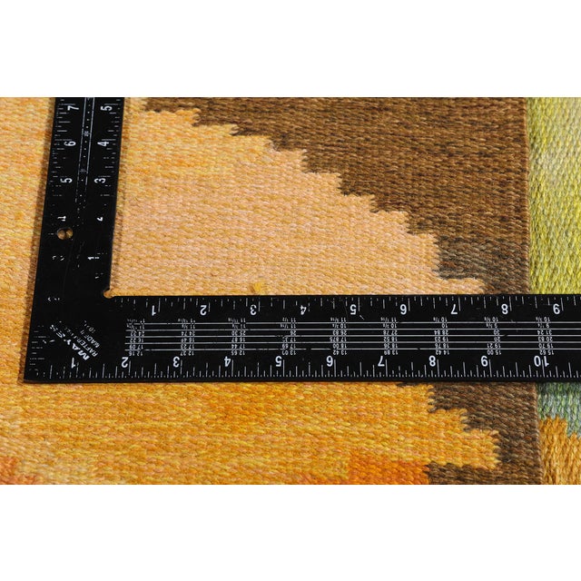 Brown Ingegerd Silow Swedish Rollakan Rug, 02'08 X 04'01 For Sale - Image 8 of 11