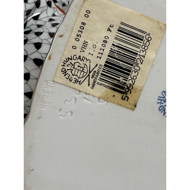 1980s Herend Hungary Large Foo Dog Black Fishnet With Rust Color Accent and 24k Gold Accents For Sale - Image 9 of 9