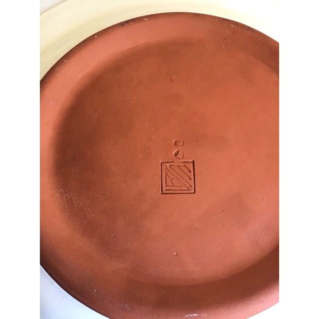 Vintage MacKenzie Childs Madison Hand Painted Pottery Dinner Plates - Set of 3 For Sale In Los Angeles - Image 6 of 9