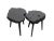 Black Organic Modern Black Lychee Living Edge Accent Table For Sale - Image 8 of 10
