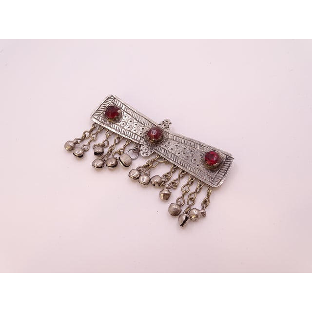 Metal Afghan Hair Clip in Metal and Crystal, Asia, 1950s For Sale - Image 7 of 18