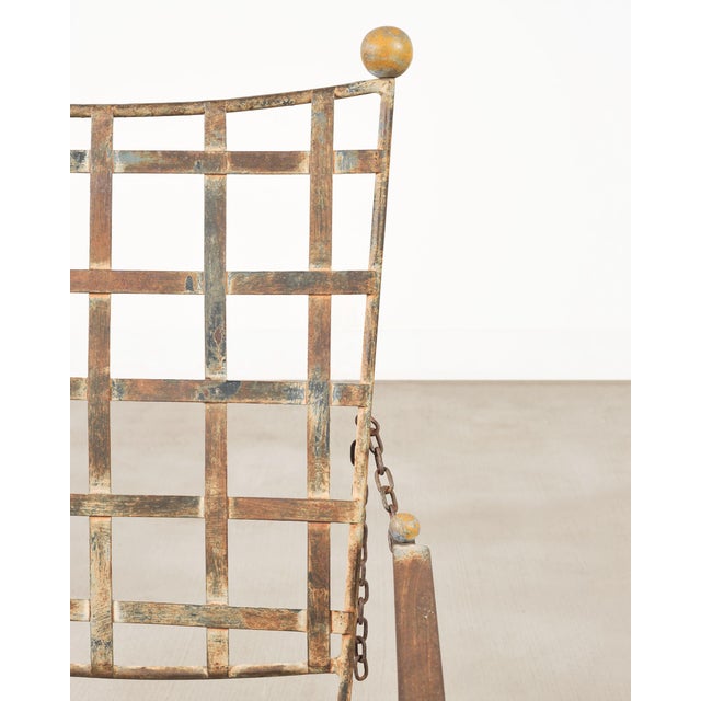 Mario Papperzini Amalfi Iron Garden Lounge Chair + Ottoman For Sale - Image 11 of 18