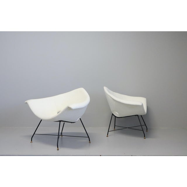 Metal Kosmos Italia Armchairs by Augusto Bozzi for Saporiti, 1950s, Set of 2 For Sale - Image 7 of 18