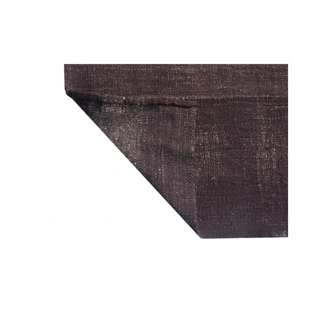 1960s Oversized Dark Brown Turkish Tente Kilim Rug - 10`10" X 21`8" For Sale - Image 5 of 6