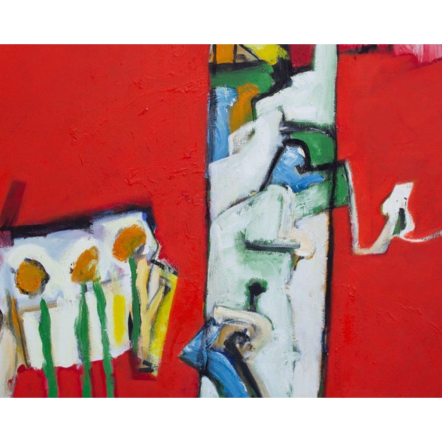 Textile Abstract Oil on Canvas Painting by James L. Bruch For Sale - Image 7 of 9