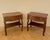 Spanish Wood Bedside Tables with Drawers and Lower Shelves, 1940s, Set of 2 For Sale - Image 3 of 12