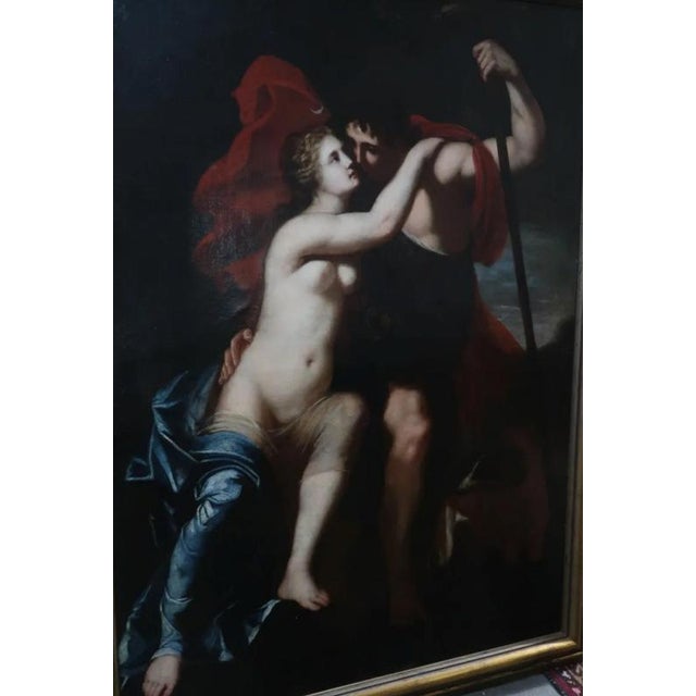 Importante 17th Century Italian School "Orpheus and Eurydice", oil on canvas, restored and cleaned in 1972, Germany...