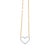 This exquisite necklace, crafted from .925 sterling silver with a radiant 14K yellow gold plating, presents a heart-shaped...