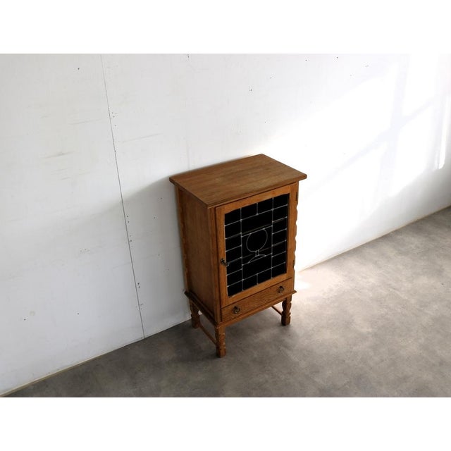 Vintage Bedside or Side Table in Oak attributed to Henning Kjærnulf, 1960s For Sale - Image 4 of 9