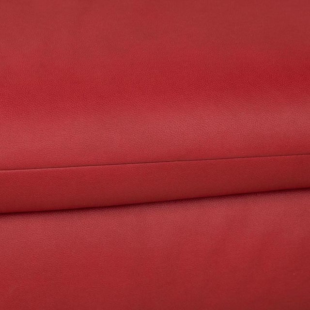 Textile Vegan Leather Three-Seater Red Manual Function Rossini Sofa from Koinor For Sale - Image 7 of 14