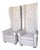 Unusually Tall Wingback Throne Chairs For Sale