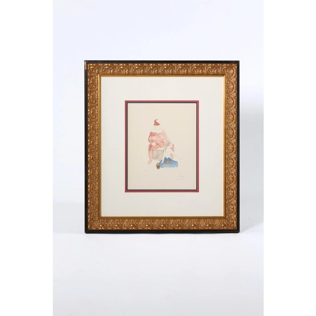 Giltwood Framed "Mujer Con Mono" Picasso Lithograph For Sale - Image 10 of 11