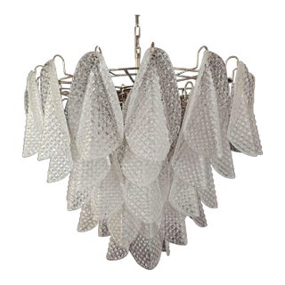 Italian Murano Chandelier 57 Glass Rondin Swallow Glass For Sale