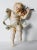 Figurative set of three antique Italian Cherub Christmas ornaments. "Made in Italy"
