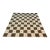 Handmade New Zealand Wool Dhurrie, Brown and Cream Geometric Rug- 9'x12' For Sale